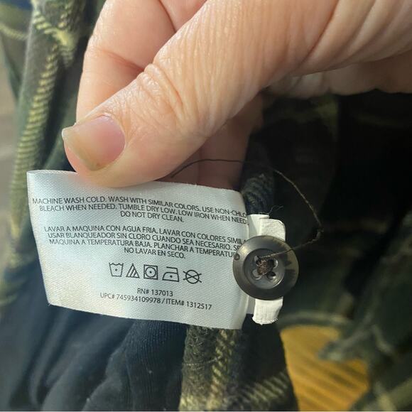 Mens Orvis Green Flannel Plaid jacket Shirt shacket XL grandpa gorpcore cotton - Picture 9 of 11